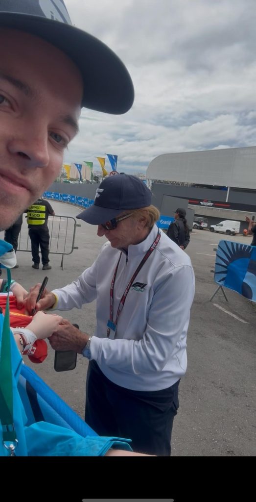 Junto a Emerson Fittipaldi, leyenda de la Fórmula 1 y dos veces campeón del mundo