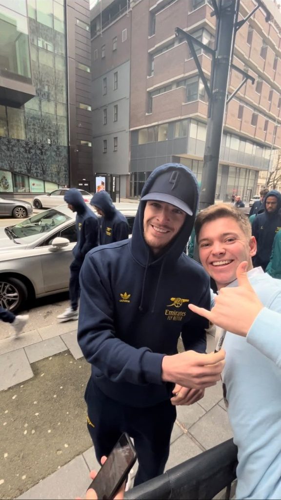 Junto a Declan Rice, jugador del Arsenal FC
